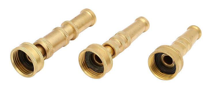 पितळ Adjustable Twist Hose Spray Nozzle Set