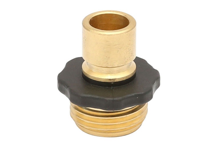 पितळ Male Garden Hose Quick Connect Fitting with Rubber