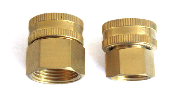 Dual Female पितळ Swivel Hose Connector